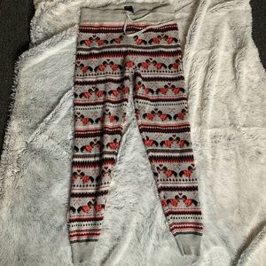 EUC American Eagle Wiener Dog Christmas Pajama Bottoms Size M